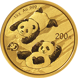 2022版熊貓貴金屬紀念幣15克圓形金質(zhì)紀念幣