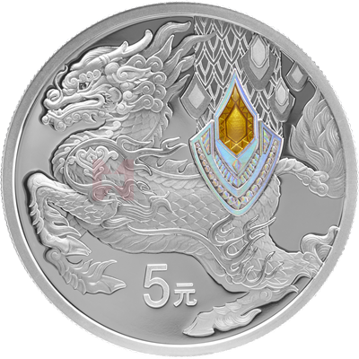 中華傳統(tǒng)瑞獸15克銀質紀念幣（麒麟）
