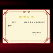 2015年10月訂做　安康市委優(yōu)秀共產黨員榮譽證書及獎狀制作